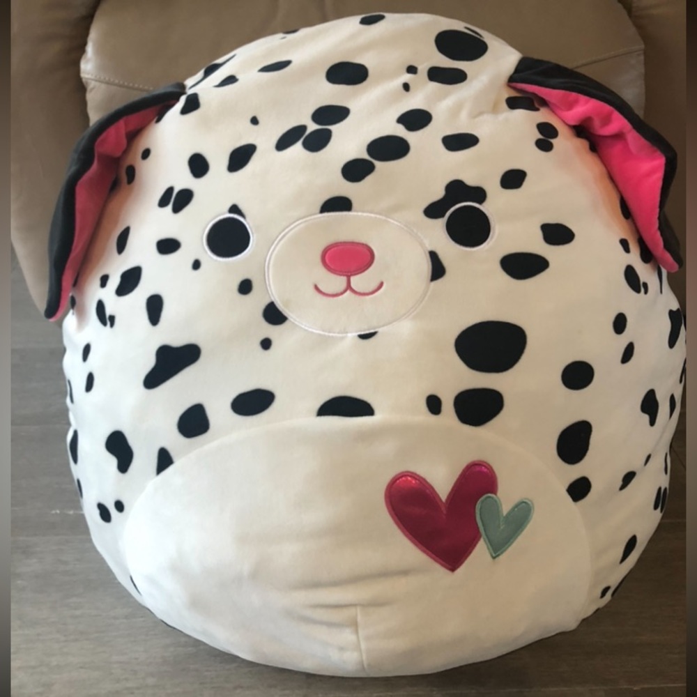 HUGE Squishmallow Valentines Dustin the Dalmatian 24" Stuffed Plush